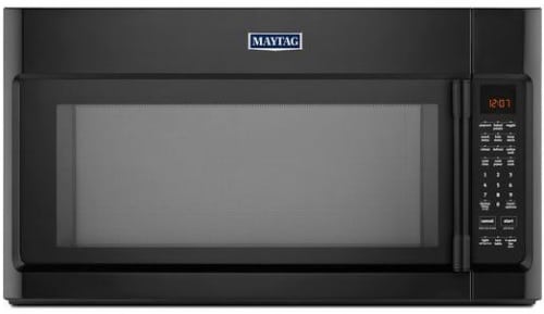 Maytag Mmv5219fb 2 1 Cu Ft Over The Range Microwave With Wideglide Tray Sensor Cooking Charcoal Odor Filter Mesh Grease Filter Electronic Touch Controls Incandescent Lighting 400 Cfm Fan And 1 000 Cooking Watts Black
