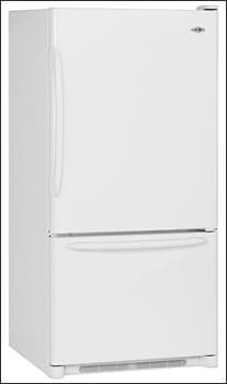 Maytag Mbf2556hew 25 1 Cu Ft Bottom Freezer Refrigerator With Glide Out Freezer Drawer And Easy Glide Shelves White