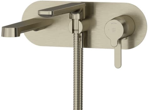 Rohl Nibi™ TNB21BN - Nibi™ Wall Mount Thermostatic / Pressure Balance Tub Filler Trim with Hand Shower in Brushed Nickel