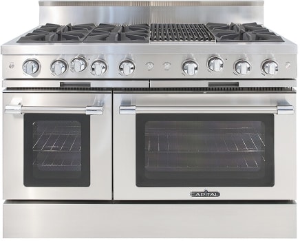 Capital Classic Chef MCOR484B2N - 48-Inch Classic Chef Gas Range in Stainless Steel with 6 Open Burners & Grill