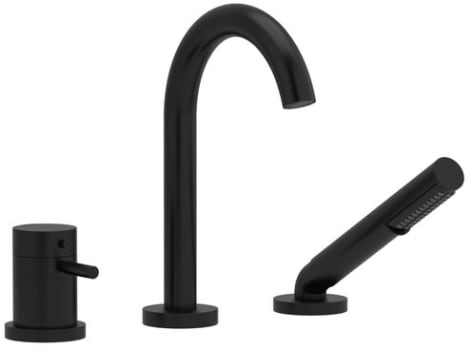 Rohl RIU™ RU19BK - Riu™ 3-Hole Deck Mount Tub Filler in Black