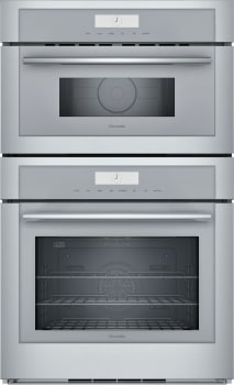 Thermador Masterpiece Series MEM301WS - 30 Inch Double Combination Smart Electric Wall Oven with 6.1 cu. ft. Total Capacity in Front View