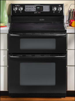 maytag gemini glass top double oven
