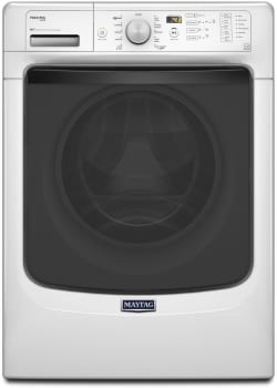 Maytag Mhw4300dw 27 Inch 4 2 Cu Ft Front Load Washer With 11 Wash Cycles 1 200 Rpm Steam Powerwash Allergen Cycle Sanitize Cycle Advanced Vibration Control Clean Washer Cycle With Affresh Ada Compliant