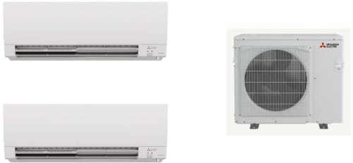 Mitsubishi Electric MIT24KMULTI2HEAD1212 - 24,000 BTU Multi Zone Mini Split System