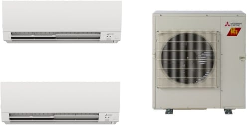 Mitsubishi Electric MITHH20KMULTI2HEAD99 - 20,000 BTU Multi Zone Mini Split System