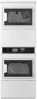 Maytag Commercial Laundry MLE26PRKYW - 27 Inch Commercial Electric Stacked Dryers with Debit Card Compatibility