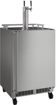 Marvel Outdoor Collection MOKR224SSB1A - 24 Inch Outdoor Mobile Beverage Dispenser in Angled View
