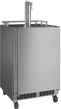 Marvel Outdoor Collection MOKR224SSC1A - 24 Inch Outdoor Mobile Beverage Dispenser in Angled View