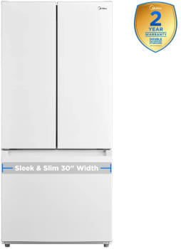 Midea MRF18B4AWW - 30 Inch Freestanding French Door Refrigerator