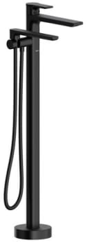 Rohl Fresk™ TFR39BK - Thermostatic Single Hole Floor Mount Tub Filler Trim in Black