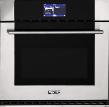 Viking Mvsoe630ss 30 Inch Single Thermal Convection Oven With Halogen Interior Lighting Digital Meat Thermometer Timer Porcelainized Cooking Surface Self Cleaning Tru Convection Cooking And 10 Pass Broiler With Heat Reflector Stainless Steel