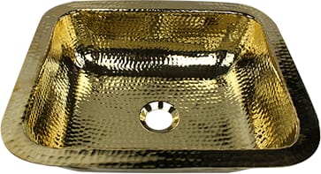 Nantucket Sinks Brightwork Home Collection REB - 18 Inch Undermount Single Bowl Brass Bar Sink with 5 Inch Bowl Depth