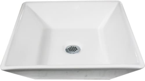Nantucket Sinks Brant Point Collection NSV109 - 16 Inch Bathroom Vessel Sink with 3 5/8 Inch Bowl Depth