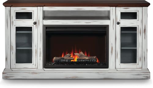 Napoleon Fireplace Mantel Series NEFP303820AW - Charlotte™ 68 Inch Electric Fireplace Mantel Package with 5,000 BTU Heating Output in Front View
