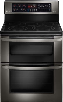 LG LDE3037BD - 30" Freestanding Electric Double-Oven Range with 5 Radiant Elements - Black Stainless - Featured View