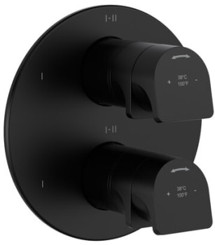Rohl Ode™ TOD46BK - Ode™ Dual Lever Handle Thermostatic and Pressure Balance Trim with 6 Functions in Black