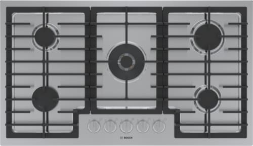 Bosch 800 Series NGM8659UC - 36 Inch Built-In Gas Cooktop with 5 Sealed Burners - Top View