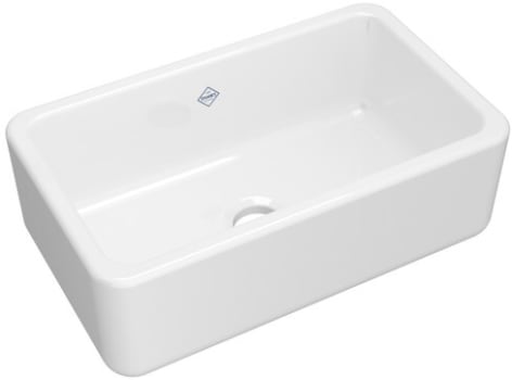 Rohl Ribchester RC3018WHC - 30 Inch Single Bowl Farmhouse Apron Front Kitchen Sink with 3 1/2" Drain Connection