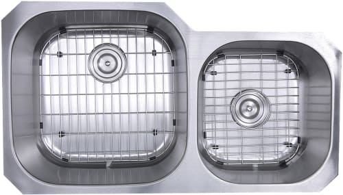Nantucket Sinks Sconset Collection NS352016 - 35 1/4 Inch Undermount Sink with 304 16-Gauge Stainless Steel Construction