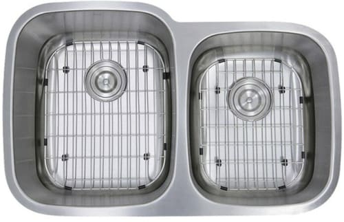 Nantucket Sinks Sconset Collection NS50316CB - 32 1/4 Inch Undermount Double Bowl Kitchen Sink with 16 Gauge Stainless Steel