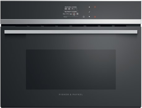Fisher & Paykel Series 9 OM24NDB1 - 24" Contemporary Convection Speed Oven, Stainless Steel Trim