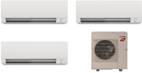Mitsubishi Electric MITHH24KMULTI3HEAD999 - 24,000 BTU Multi Zone Mini Split System