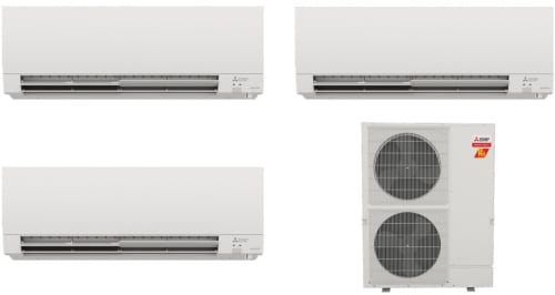Mitsubishi Electric MITHH36KMULTI3HEAD9918 - 36,000 BTU Multi Zone Mini Split System