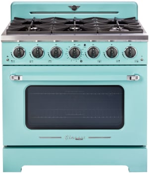 Unique Appliances Classic Retro UGP36CRT - 36 Inch Retro Gas Range with Convection Fan