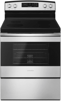 Amana AER6603SFS - 30 Inch Electric Range in Black-on-Stainless from Amana