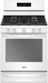 Whirlpool Wfg775h0hw 30 Inch Freestanding Gas Range With Convection Whirlpool Wfg775h0hw White Front View