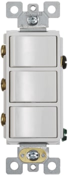 Broan P3RW 3-Rocker Switch in White