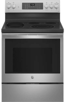 GE Profile 30 in. 5.3 cu. ft. Smart Air Fry Convection Oven Slide-In  Electric Range with 5 Smoothtop Burners - Stainless Steel