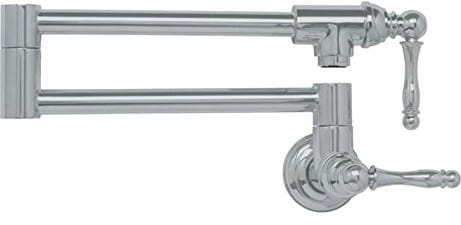 Franke Farmhouse Series PF3380 - Double Handle Wall Mount Pot Filler with Full Spray