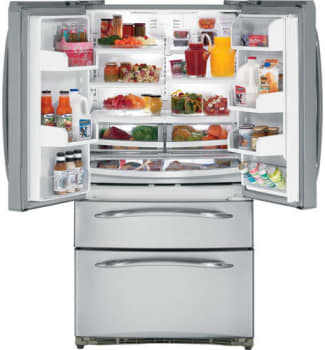 Ge french door shop bottom freezer refrigerator