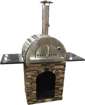Tru Islands B43031101 - Pizza Stand Island with Side Shelves