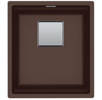 Franke Peak Series PKG11014MOC - 16 1/8 Inch Undermount Single Bowl Granite Kitchen Sink with 7 7/8 Inch Bowl Depth
