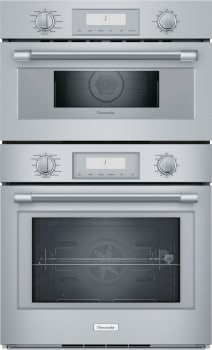 Thermador Professional Series PODMC301W - 30 Inch Double Combination Smart Electric Wall Oven with 6.1 cu. ft. Total Capacity in Front View