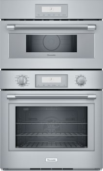 Thermador Professional Series POM301W - 30 Inch Double Combination Smart Electric Wall Oven with 6.1 cu. ft. Total Capacity in Front View