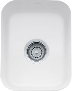 Franke CCK11013WH - 13 Inch Undermount Single Bowl Fireclay Sink