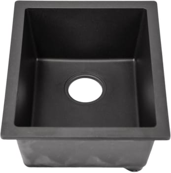 Nantucket Sinks PR1815BL - 15 Inch Dual-Mount Single Bar/Prep Sink with Drain Opening