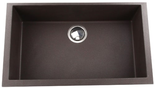 Nantucket Sinks Plymouth Collection PR3018BR - 30 Inch Undermount Single Bowl Kitchen Sink with 8 Inch Bowl Depth