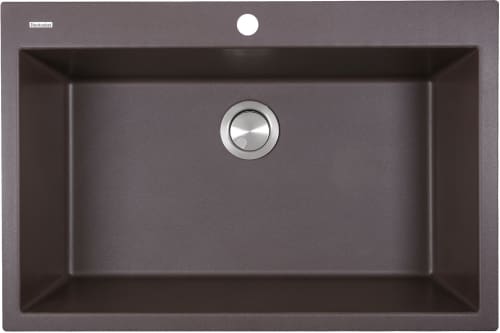Nantucket Sinks Plymouth Collection PR3322DMBR - 33-Inch Dualmount Granite Composite Sink