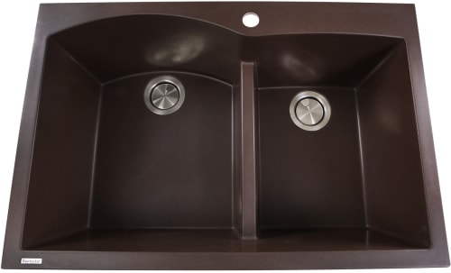 Nantucket Sinks Plymouth Collection PR6040BR - 33 Inch Dualmount Double Bowl Kitchen Sink with 9 1/4 Inch Bowl Depth