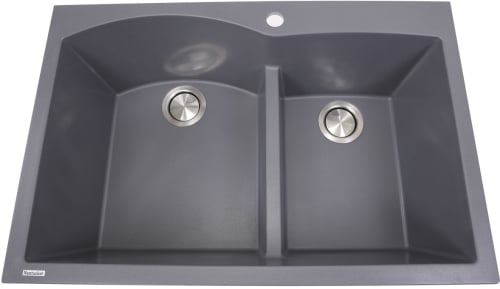 Nantucket Sinks Plymouth Collection PR6040TI - 33 Inch Dualmount Double Bowl Kitchen Sink with 9 1/4 Inch Bowl Depth