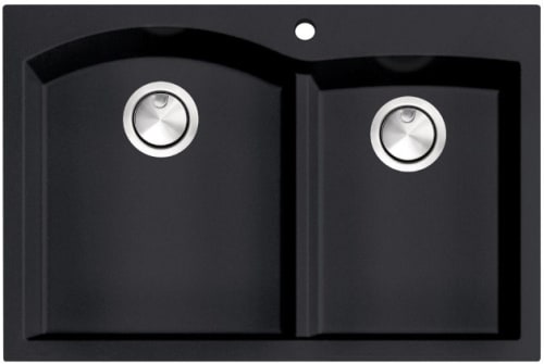 Nantucket Sinks Plymouth Collection PR6040BL - 33 Inch Dualmount Double Bowl Kitchen Sink with 9 1/4 Inch Bowl Depth