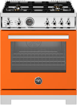 Bertazzoni Professional Series PRO304BFEPARTLP - 30 Inch Freestanding Dual Fuel Range in Front View