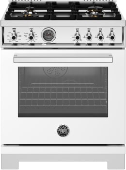 Bertazzoni Professional Series PRO304BFEPBITLP - 30 Inch Freestanding Dual Fuel Range in Front View