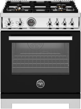 Bertazzoni Professional Series PRO304BFEPNETLP - 30 Inch Freestanding Dual Fuel Range in Front View