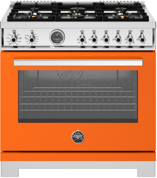 Bertazzoni Professional Series PRO366BCFEPARTLP - 36 Inch Freestanding Dual Fuel Range in Front View